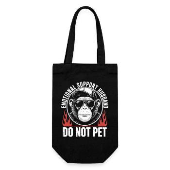 Emotional Support Husband Monkey - Gift Bag for Bottles - black - Front