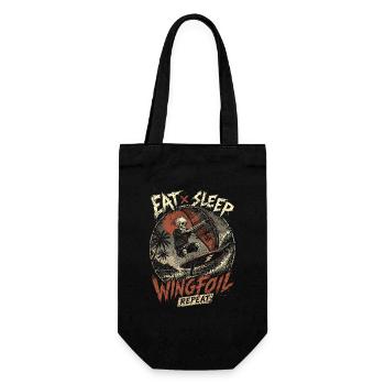 Wingfoil Skeleton Surf - Geschenkbeutel für Flaschen - Schwarz - Vorne