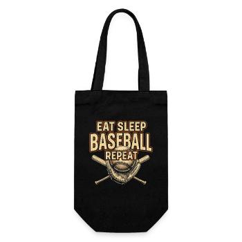 Eat Sleep Baseball Repeat - Gift Bag for Bottles - black - Front