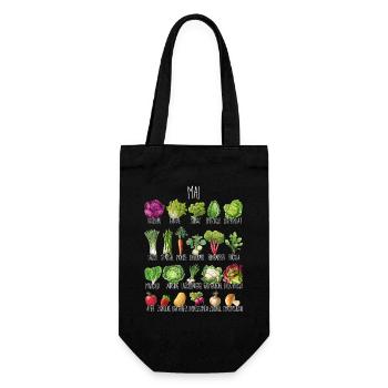 Hobby Garten Mai Obst & Gemüse für grüne Daumen - Geschenkbeutel für Flaschen - Schwarz - Vorne