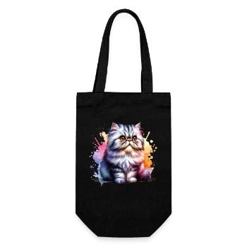 Cadeau du chat persan - Sac à bouteille - noir - Devant