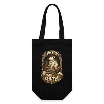 Farbratte Fancy Rat Je travaille pour subvenir aux besoins de mes rats - Sac à bouteille - noir - Devant