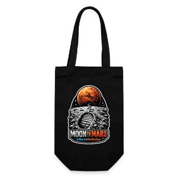 Let's go to Mars. Mars exploration mission - Gift Bag for Bottles - black - Front