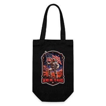 Lass Uns Zum Mars Gehen. Mars-erkundungsmission - Geschenkbeutel für Flaschen - Schwarz - Vorne