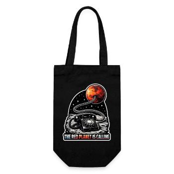 Lass Uns Zum Mars Gehen. Mars-erkundungsmission - Geschenkbeutel für Flaschen - Schwarz - Vorne