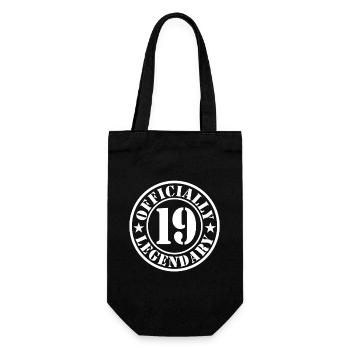 19th Birthday Boy Girl Legend Level 19 - Gift Bag for Bottles - black - Front