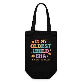 Tochter Familie Humor In My Oldest Child Era - Geschenkbeutel für Flaschen - Schwarz - Vorne