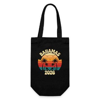 Bahamas 2026 Retro Sunset - Gift Bag for Bottles - black - Front