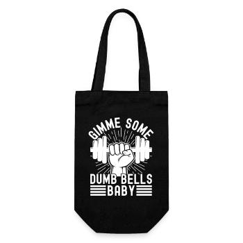 Gym Junkies Gimme Some Dumb Bells Calisthenics - Gift Bag for Bottles - black - Front