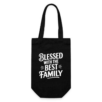 The Best Family - Gift Bag for Bottles - black - Front
