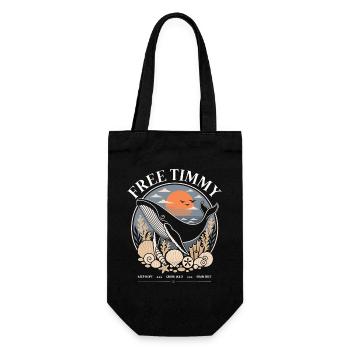 Humpback Whale Timmy Hope Statement Merch - Gift Bag for Bottles - black - Front
