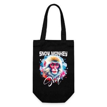 Snow Monkey Girl Snow Monkey - Gift Bag for Bottles - black - Front