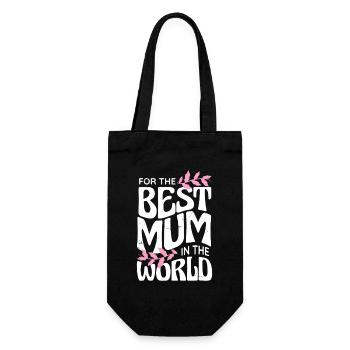 Best Mum in the World - Gift Bag for Bottles - black - Front