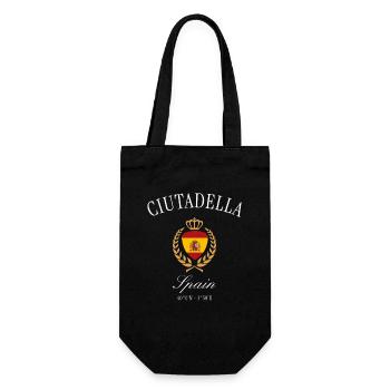 Ciutadella Menorca Spanien Wappen – Reise Souvenir - Geschenkbeutel für Flaschen - Schwarz - Vorne