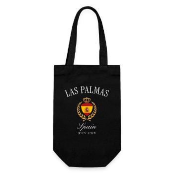 Las Palmas Gran Canaria Spanien – Reise Souvenir - Geschenkbeutel für Flaschen - Schwarz - Vorne