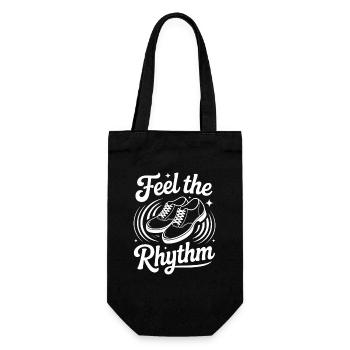 Feel The Rhythm Stepptanz Dancer - Geschenkbeutel für Flaschen - Schwarz - Vorne