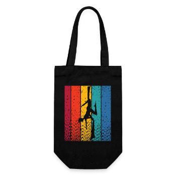 Vertikaltuch Vintage Luftakrobatik Aerial Silk - Geschenkbeutel für Flaschen - Schwarz - Vorne