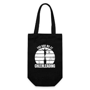 Du hattest mich bei Cheerleading - Geschenkbeutel für Flaschen - Schwarz - Vorne