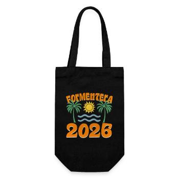 Formentera 2026 - Geschenkbeutel für Flaschen - Schwarz - Vorne