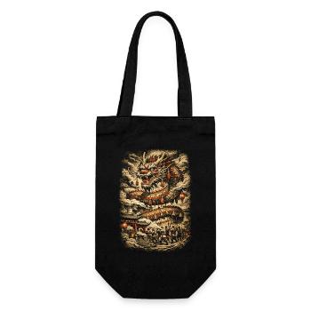 Dragon Dance Drachentanz - Geschenkbeutel für Flaschen - Schwarz - Vorne