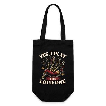 Dudelsack Dudelsackspieler Yes I Play The Loud One - Geschenkbeutel für Flaschen - Schwarz - Vorne