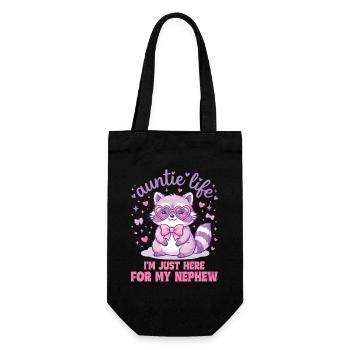 Auntie I'm Just Here For My Nephew - Gift Bag for Bottles - black - Front