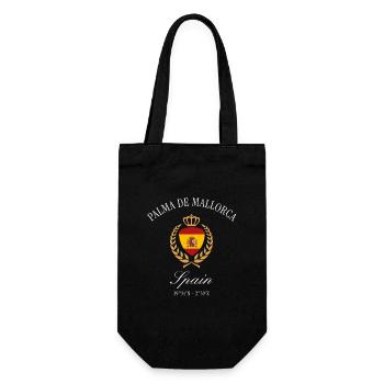 Palma de Mallorca Spanien – Reise Souvenir - Geschenkbeutel für Flaschen - Schwarz - Vorne