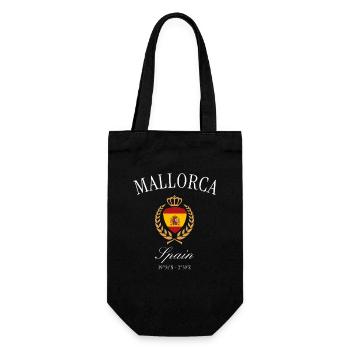 Mallorca Spanien Wappen Krone – Reise Souvenir - Geschenkbeutel für Flaschen - Schwarz - Vorne
