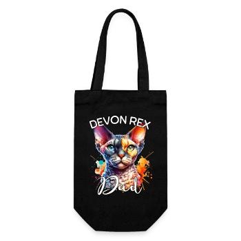 Devon Rex Dad - Gift Bag for Bottles - black - Front