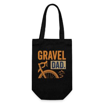 Gravel Dad Fahrrad Mountainbike Vater - Geschenkbeutel für Flaschen - Schwarz - Vorne