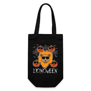 Safari Afrique Faune du Serengeti Lion d’Halloween - Sac à bouteille - noir - Devant