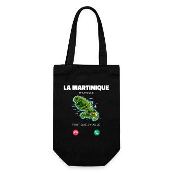La Martinique M’appelle Faut Que J’y Aille Humour - Sac à bouteille - noir - Devant