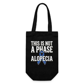 Alopecia Awareness Alopecia Areata Hair Loss - Gift Bag for Bottles - black - Front