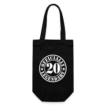 20th Birthday Boy Girl Legend Level 20 Years - Gift Bag for Bottles - black - Front