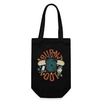 Sourdough Bread Baking Baker Burnt Out Sourdough - Gift Bag for Bottles - black - Front