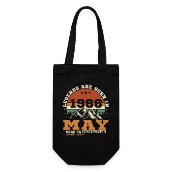Geburtstagsgeschenk Mai 1966 - Geschenkbeutel für Flaschen - Schwarz - Vorne
