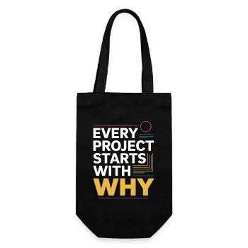 Designer Educator Every Project Starts Art Teacher - Geschenkbeutel für Flaschen - Schwarz - Vorne