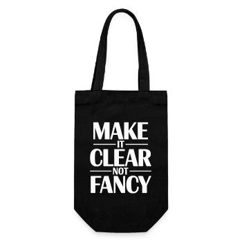 Designer Educator Make It Clear Visual Designer - Gift Bag for Bottles - black - Front