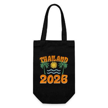 Thailand 2026 - Geschenkbeutel für Flaschen - Schwarz - Vorne