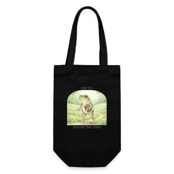 To praise the Lord Christ the Frog - Gift Bag for Bottles - black - Front
