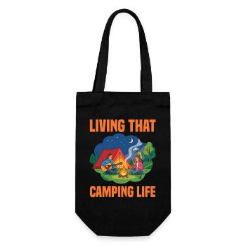 La vie en camping - Sac à bouteille - noir - Devant