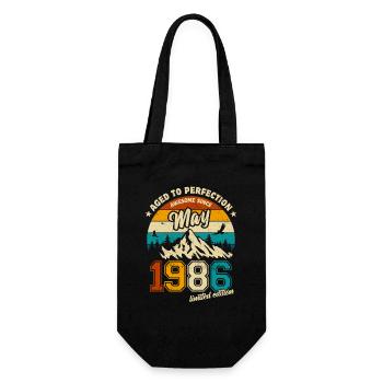 Awesome since May 1986 | Geburtstag | Geschenk - Geschenkbeutel für Flaschen - Schwarz - Vorne