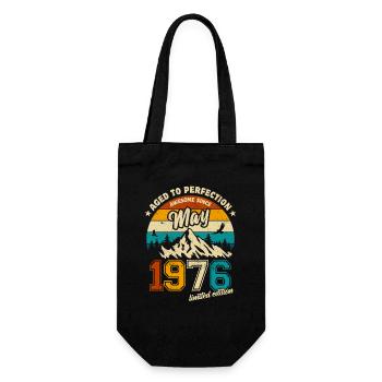 Awesome since May 1976 | Geburtstag | Geschenk - Geschenkbeutel für Flaschen - Schwarz - Vorne