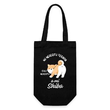 Shiba Inu Dog Therapy - Gift Bag for Bottles - black - Front
