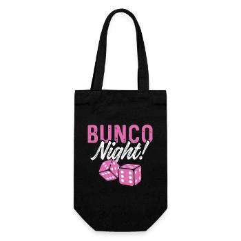 Bunco Night Dice in Pink Retro - Geschenkbeutel für Flaschen - Schwarz - Vorne