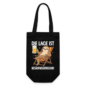 Die Lage Ist Besäufniserregend - Geschenkbeutel für Flaschen - Schwarz - Vorne