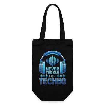 Jamais trop vieux pour la musique techno DJ - Sac à bouteille - noir - Devant