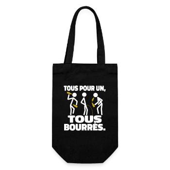 Tous Pour Un Tous Bourrés Humour Apéro - Sac à bouteille - noir - Devant