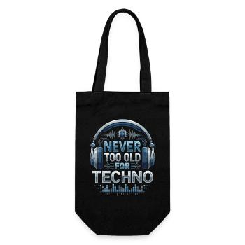 Jamais trop vieux pour la musique techno DJ - Sac à bouteille - noir - Devant