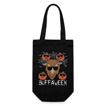 safari africa serengeti wildlife halloween buffalo - Gift Bag for Bottles - black - Front